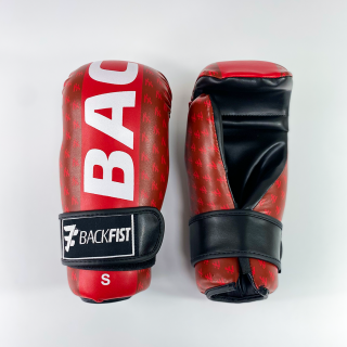 Otevřené boxerské rukavice BackFist GEMINI - červené Velikosti: M