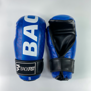 Otevřené boxerské rukavice BackFist GEMINI - modré Velikosti: M