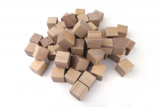 Dřevěné kostky pro děti - 40 kusů (+ pytlík)