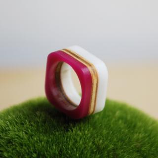 fifle / Jelly / prsten / 515 barva: růžová / fuchsiová, velikost: 51