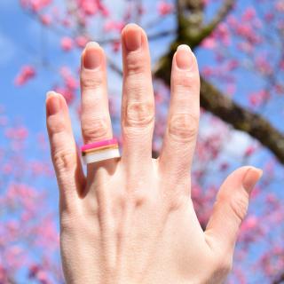 fifle / Jelly / prsten / 515 barva: růžová / fuchsiová, velikost: na míru