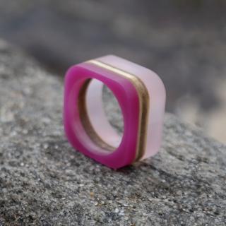 fifle / Peony / prsteny / 363 barva: růžová / fuchsiová, velikost: na míru