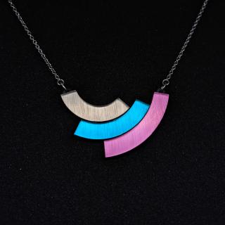 fifle / Rainbow - Teal / náhrdelník / 684