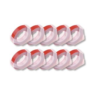 Cidy Embossing Label Tapes 10pcs Red