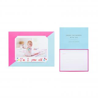 Fujifilm Instax Wide Photo Message Card - Pink & Light Blue 1pcs