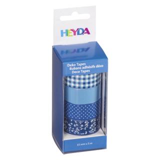 Heyda Deco Tapes Set 4pack - Blue (dekorační páska)