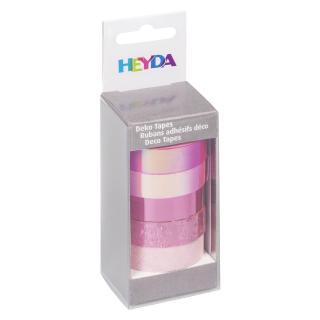 Heyda Deco Tapes Set 5pack - Pink (dekorační páska)