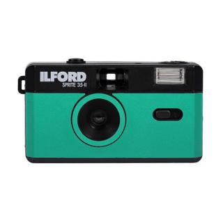 Ilford Sprite 35-II Photo Camera Black/Green (fotoaparát na kinofilm)  + Baterie Kodak MAX Super AAA