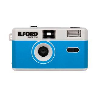 Ilford Sprite 35-II Photo Camera Silver/Blue (fotoaparát na kinofilm)  + Baterie Kodak MAX Super AAA