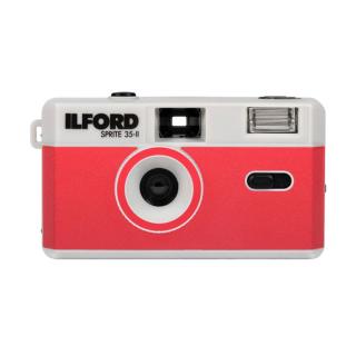 Ilford Sprite 35-II Photo Camera Silver/Red (fotoaparát na kinofilm)  + Baterie Kodak MAX Super AAA