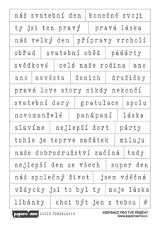 Papero amo - Samolepky arch - SVATBA / Svatební den