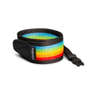 Polaroid Camera Strap Flat Rainbow Black (popruh)