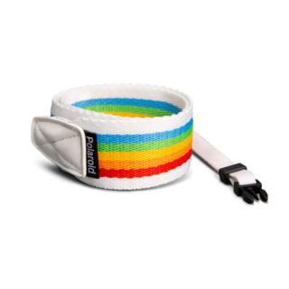 Polaroid Camera Strap Flat Rainbow White (popruh)