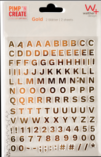 Walther Adhesive Sticker Letters Gold (2 x archy 17x14cm)