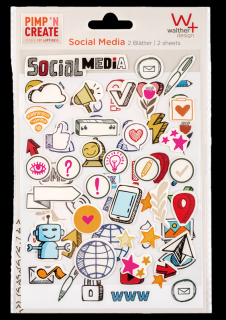 Walther Adhesive Sticker Social Media (2 x archy 18,5x13cm)