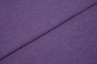 Bavlněný úplet - elastický jednolícní fitness melír Violet Kód 2966-1502