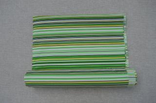Plátno Ba/Pse zeleno bílo žluté pruhy Kód 1030- 40