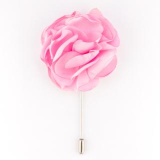 Baby růžová květinová brož do klopy