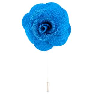 Královská modrá květinová ozdoba do klopy