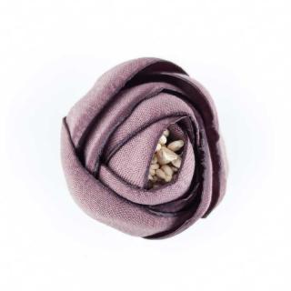 Luxusní šedo fialový květ do klopy
