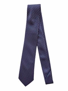 Modrá pánská kravata s puntíkovým vzorem