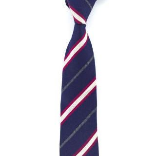 Pánská kravata s pruhy v noční modré