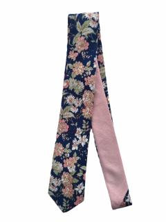 Pánská kravata s růžovými květy