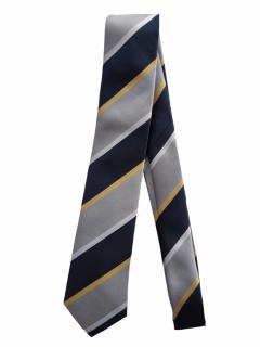 Šedo modrá pánská kravata s proužky