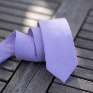 Světle fialová pastelová pánská kravata