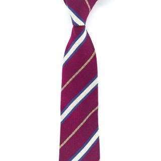 Vínová pánská kravata s proužky