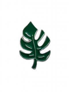 Zeleno zlatý odznak ve tvaru listu