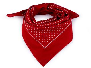 Bavlněný šátek s puntíky 55x55 cm