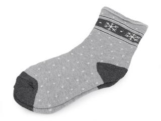 Dámské bavlněné ponožky thermo se zdravotním lemem, vločka