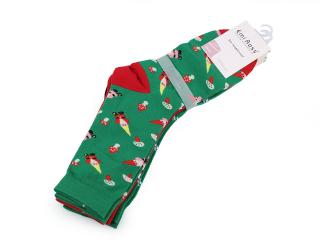 Dámské bavlněné ponožky vysoké, vánoční