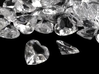 Dekorační diamanty 18x18 mm srdce