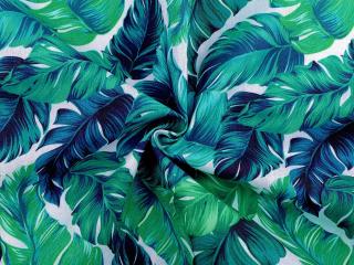 Dekorační látka Loneta tropické listy