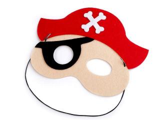 Dětská karnevalová maska - škraboška pirát