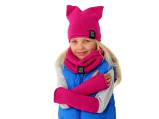 Dívčí zimní sada čepice, nákrčník a rukavice