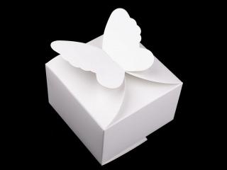 Papírová krabička s motýlem svatební
