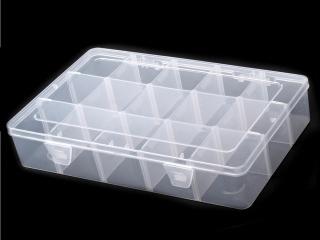 Plastový box / zásobník 16x27,5x5,5 cm