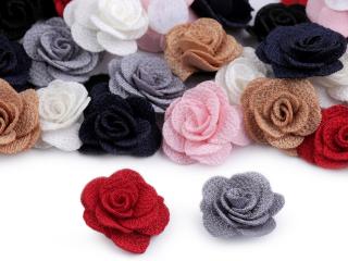 Textilní květ růže Ø30 mm