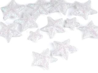 Vánoční hvězdy s glitry Ø30 mm