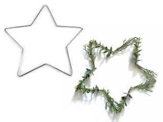 Vánoční kovová hvězda pro tvoření a lapače snů Ø20 cm