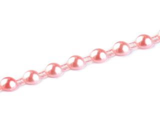 Vánoční perlový řetěz - půlperle Ø6 mm