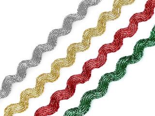 Vánoční prýmek / hadovka s lurexem šíře 5 mm