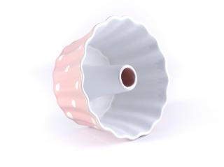 Keramická forma na bábovku růžová 20 cm