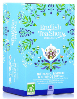 Bio Bílý čaj ochucený 20x1,5g - White Tea Blueberry, Elderflower