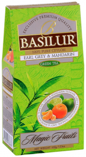 Zelený čaj ochucený 100g - Earl Grey, Mandarin