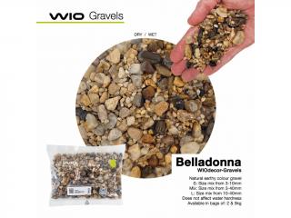 WIO Belladona gravel Velikost balení: 2 kg frakce Mix (3–40 mm)