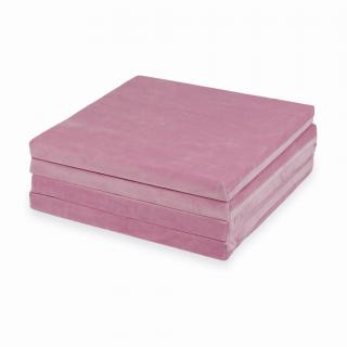 Hrací skládací podložka 120 x 120 cm, Velvet Soft růžový
